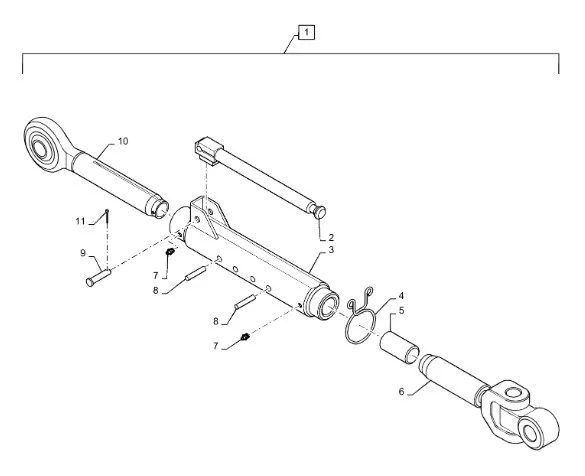 1954223C4 - Корпус (3 кат., 406мм) тяги верх. нав. задн. TGT8./Mg.