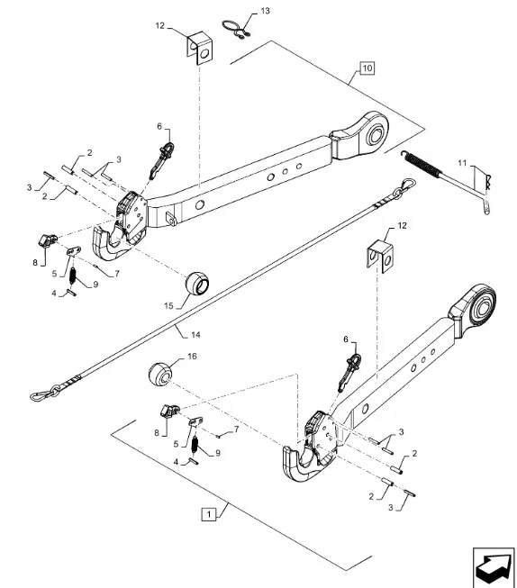 87595249 - Пластина замка тягикрюка (4 кат.) нижн. нав. задн. T8./Mg.