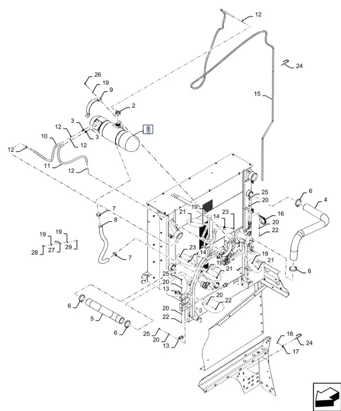 87670349 - Бачек охл.ж. 6130, 6140